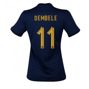 Frankrig Ousmane Dembele #11 Replika Hjemmebanetrøje Dame VM 2022 Kortærmet